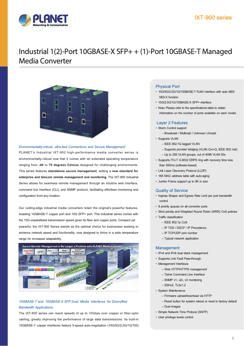 Image de la première page du manuel de l'appareil IXT-900-2X1T