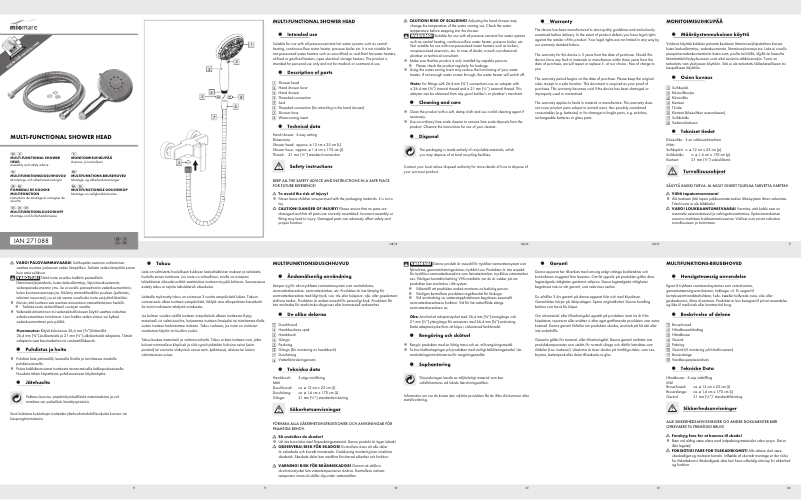 Page n°1 - Manuel utilisateur Miomare IAN 271088