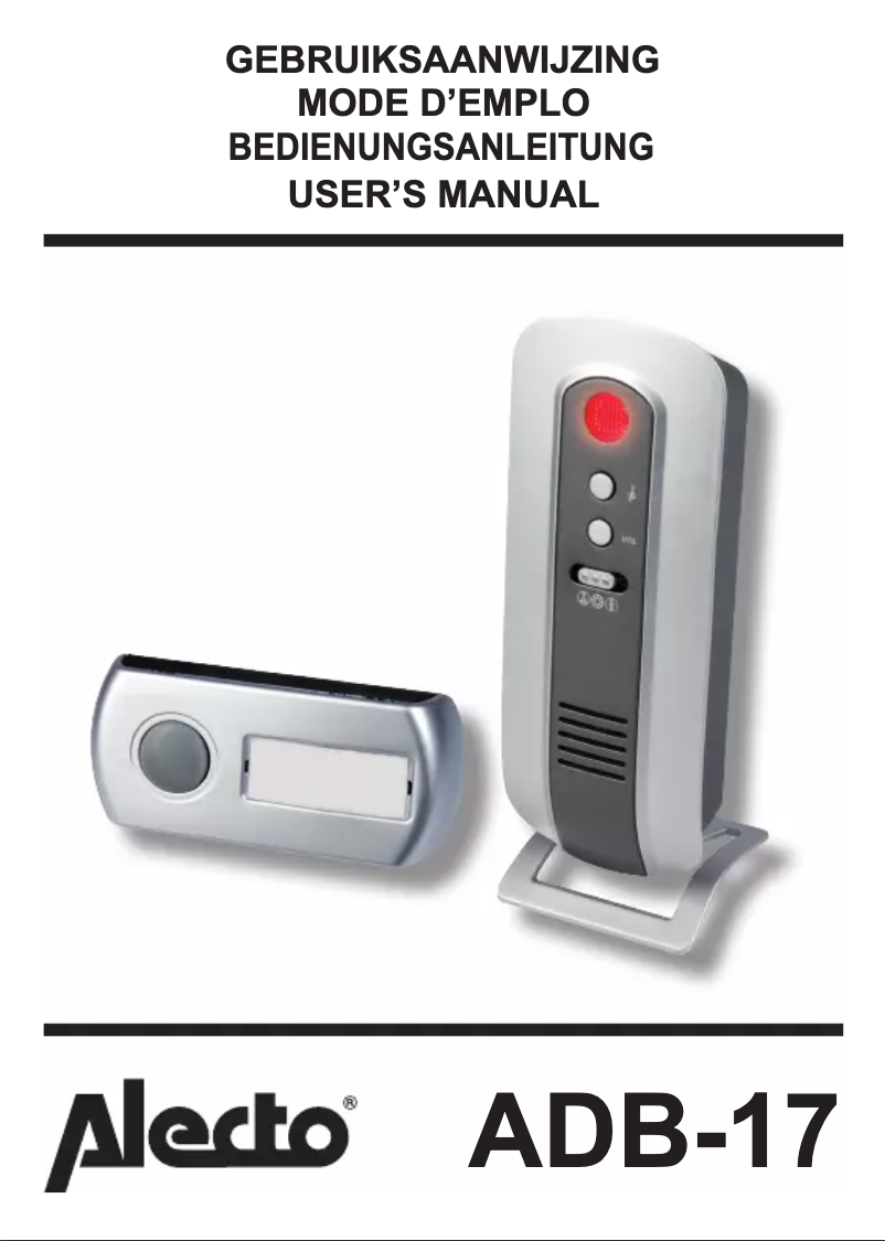 Page 1 of the manual User Manual Alecto ADB-17