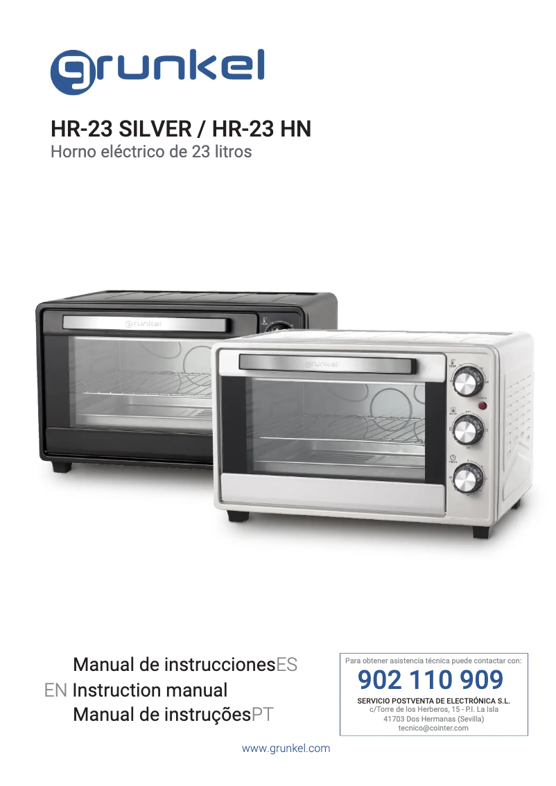Página 1 del manual Manual de usuario Grunkel HR-23HN