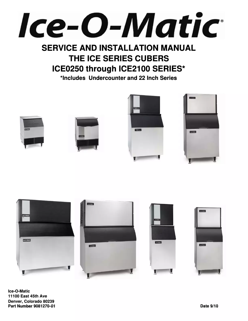 Image de la première page du manuel de l'appareil ICEU300HA