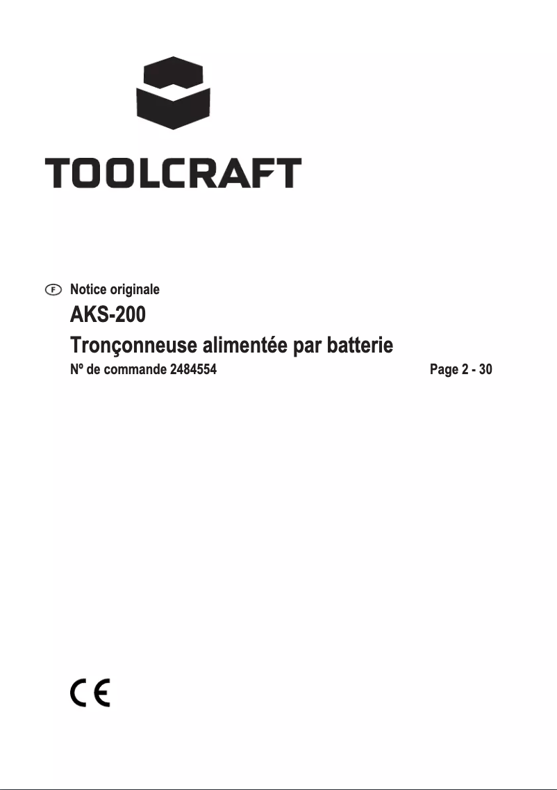 Page 1 de la notice Manuel utilisateur Toolcraft ASK-200