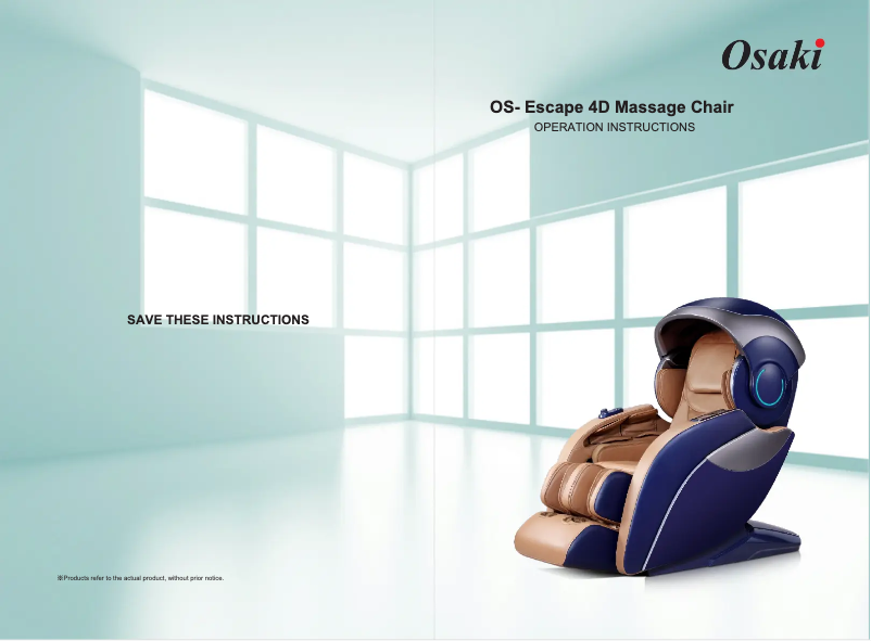 Page 1 de la notice Manuel utilisateur Osaki OS-4D Escape