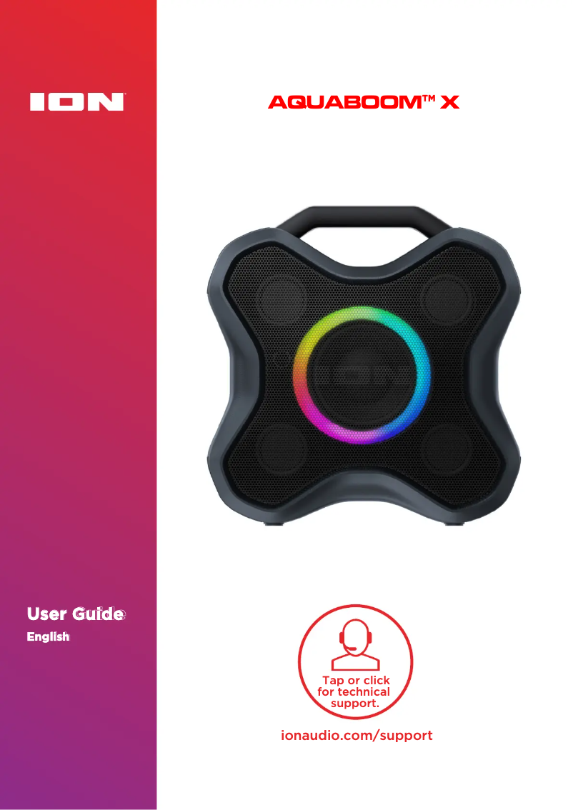 Page n°1 - Manuel utilisateur ION Aquaboom X