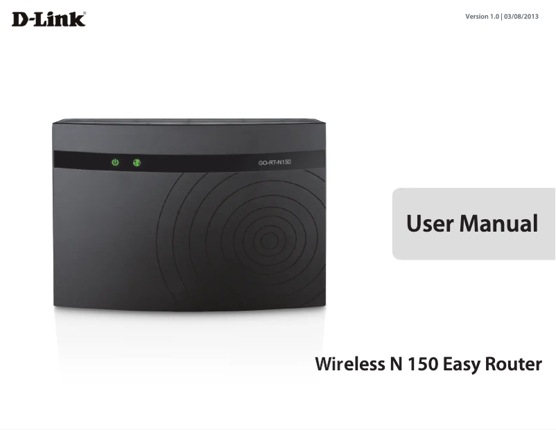 Page 1 de la notice Mode d'emploi D-Link GO-RT-N150