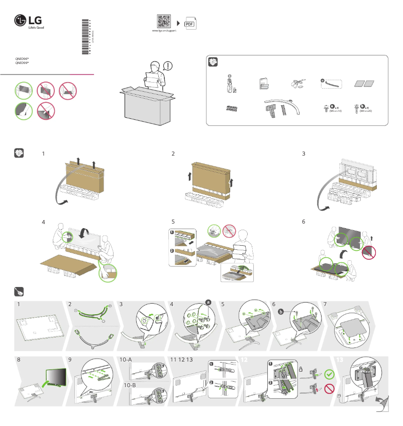 Página 1 del manual Guía de instalación LG 75QNED966PA