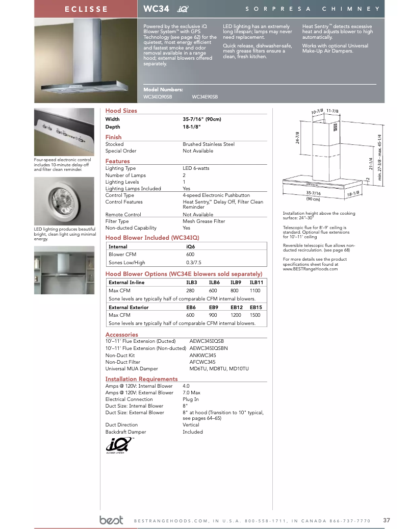 Image de la première page du manuel de l'appareil WC34IQ90SB