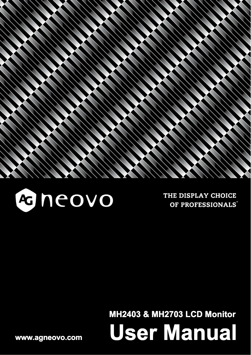 Page 1 de la notice Manuel utilisateur AG Neovo MH2403