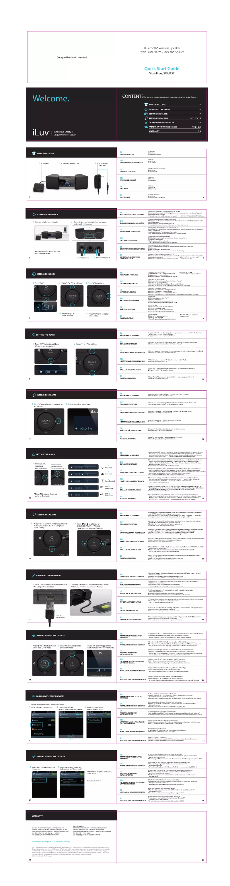 Page n°1 - Manuel utilisateur iLuv VibroBlue IMM157
