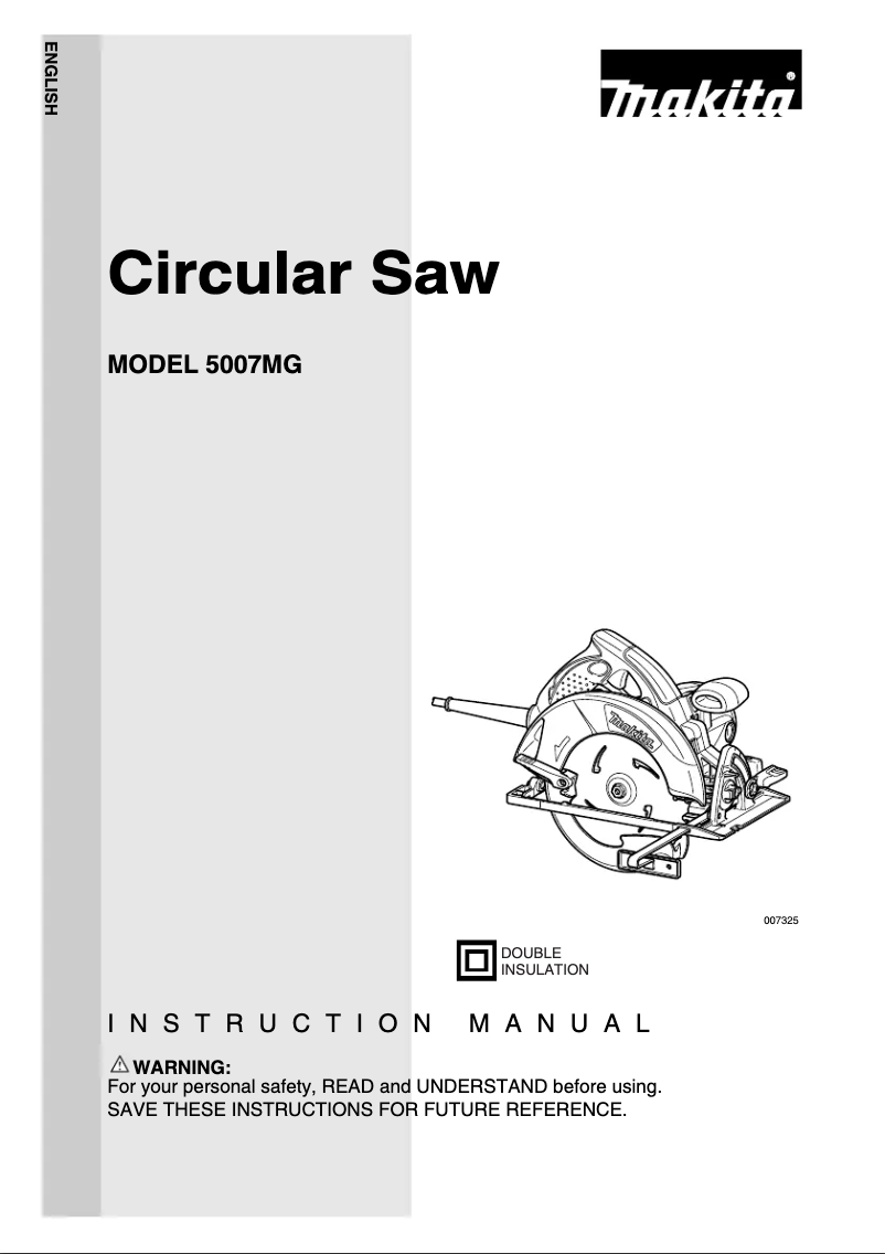 Page 1 de la notice Manuel utilisateur Makita 5007MG