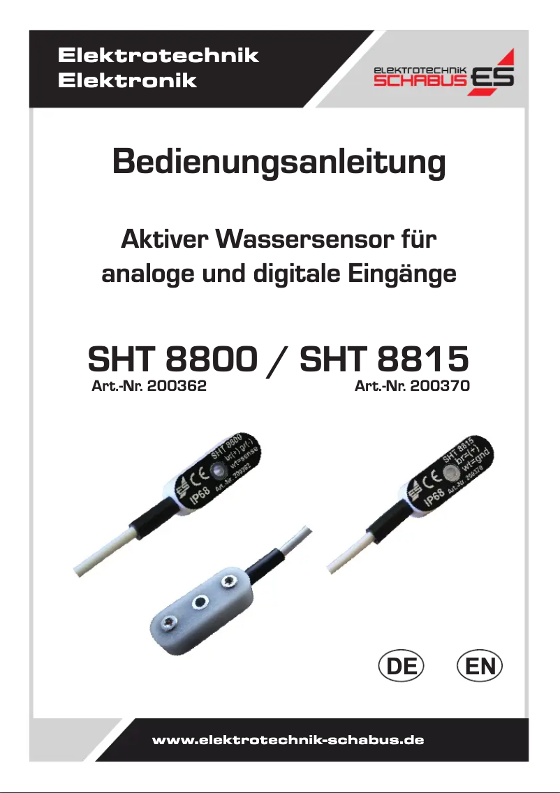 Page n°1 - Manuel utilisateur Schabus SHT 8815
