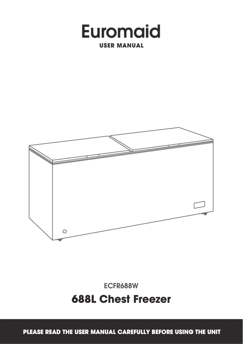 Page n°1 - Manuel utilisateur Euromaid ECFR145W