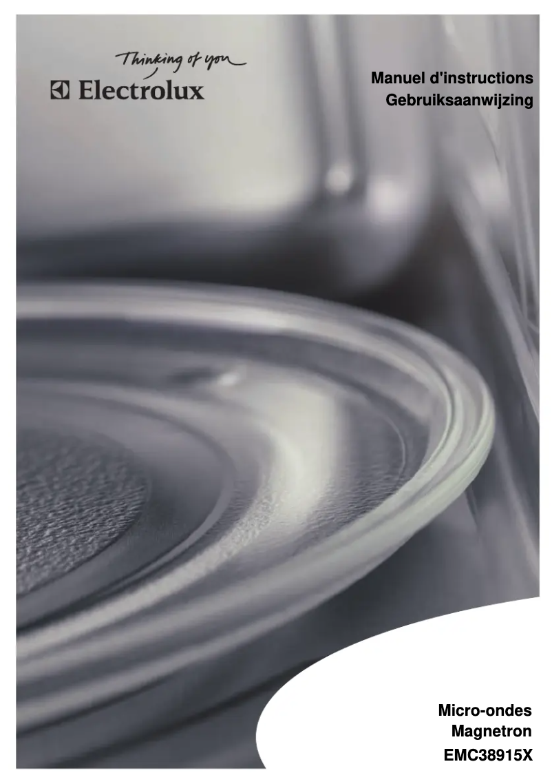 Page 1 de la notice Manuel utilisateur Electrolux EMC38915X