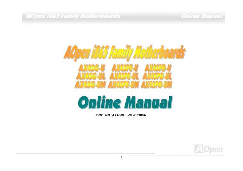 Image de la première page du manuel de l'appareil AX4spb-un
