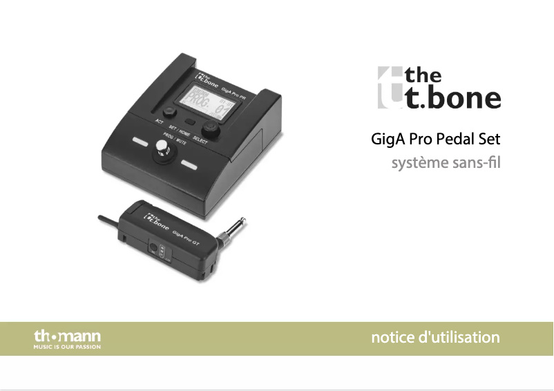 Page 1 de la notice Manuel utilisateur the t.bone GigA Pro Pedal Set
