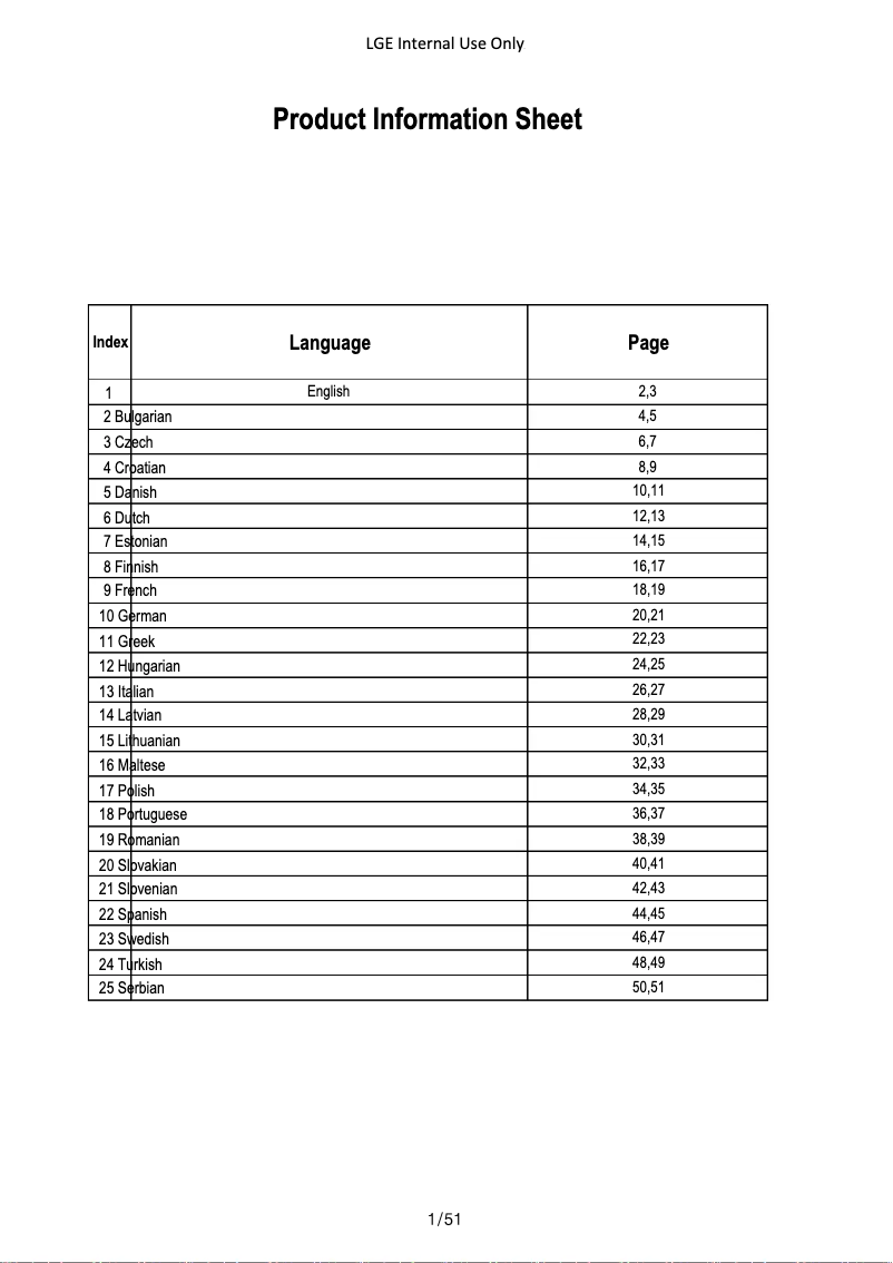 Page 1 de la notice Fiche technique LG 50QNED756RA