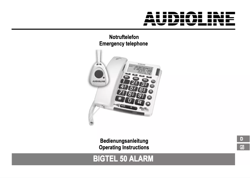 Page n°1 - Manuel utilisateur Audioline TEL 50 ALARM BIG