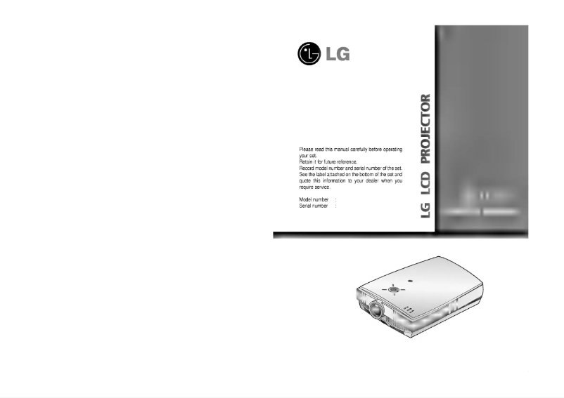 Página 1 del manual Manual de usuario LG RL-JA20