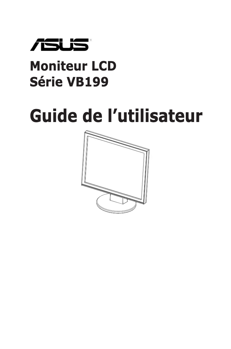 Page 1 de la notice Manuel utilisateur Asus VB199T