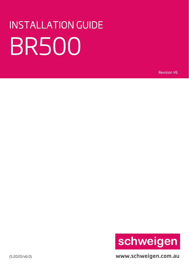 Página 1 del manual Manual de usuario Schweigen BR500