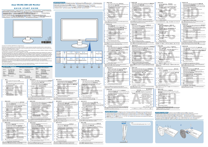 Page 1 de la notice Manuel utilisateur Asus VE198T