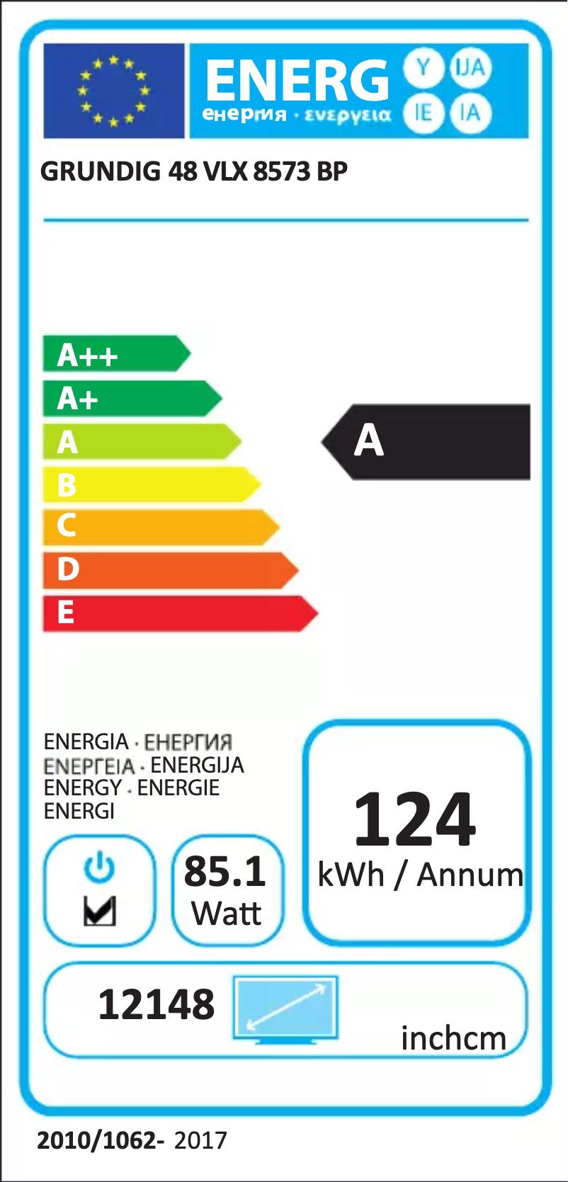 Page 1 de la notice Manuel utilisateur Grundig 48 VLX 8573 BP