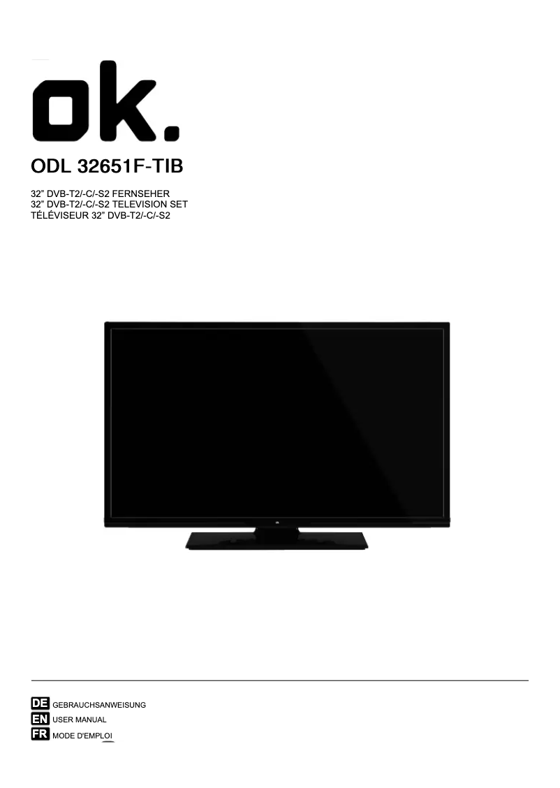 Page 1 de la notice Manuel utilisateur OK ODL 32651F-TIB