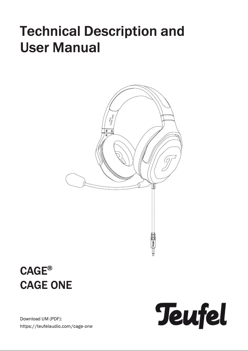 Image de la première page du manuel de l'appareil Cage One