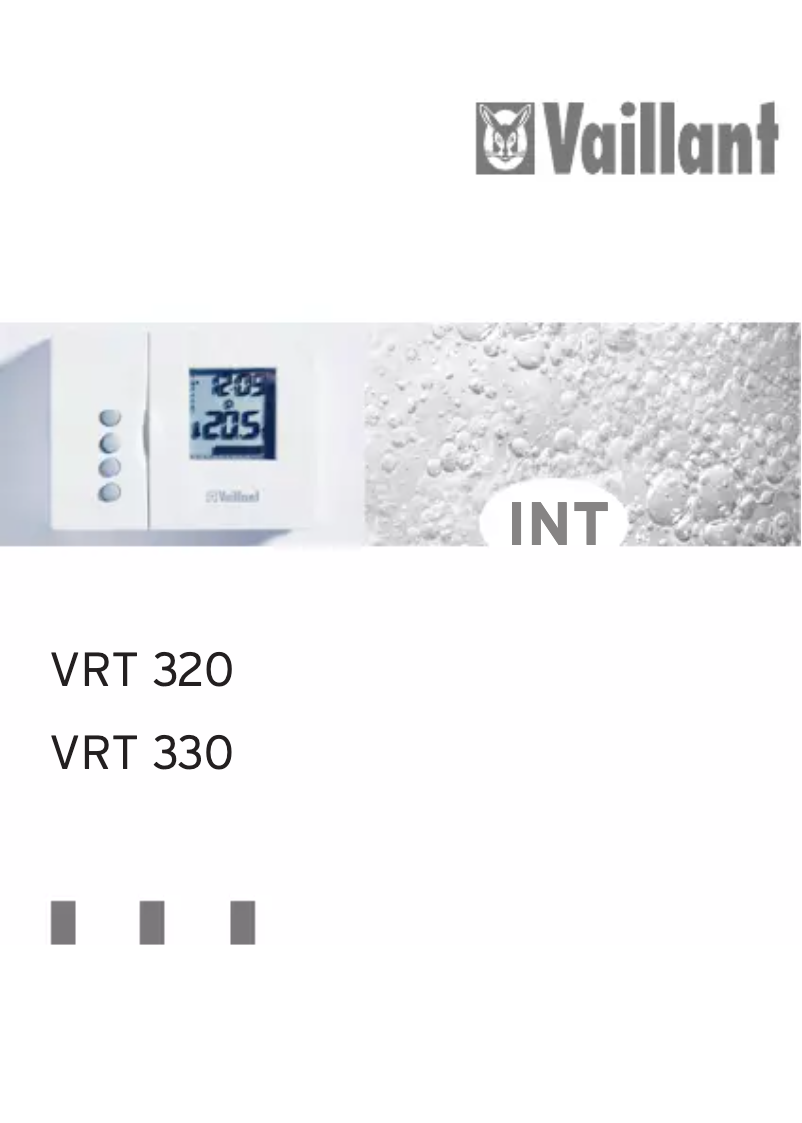 Page n°1 - Manuel utilisateur Vaillant VRT 330
