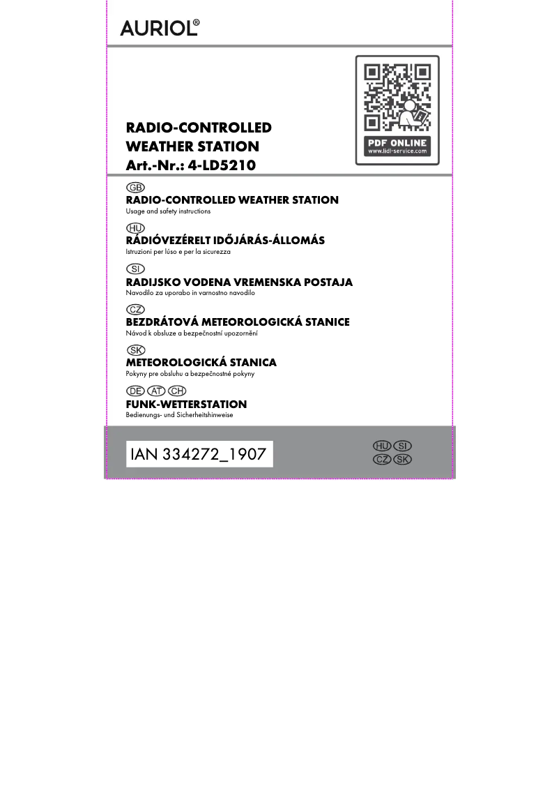 Página 1 del manual Manual de usuario Auriol IAN 334272