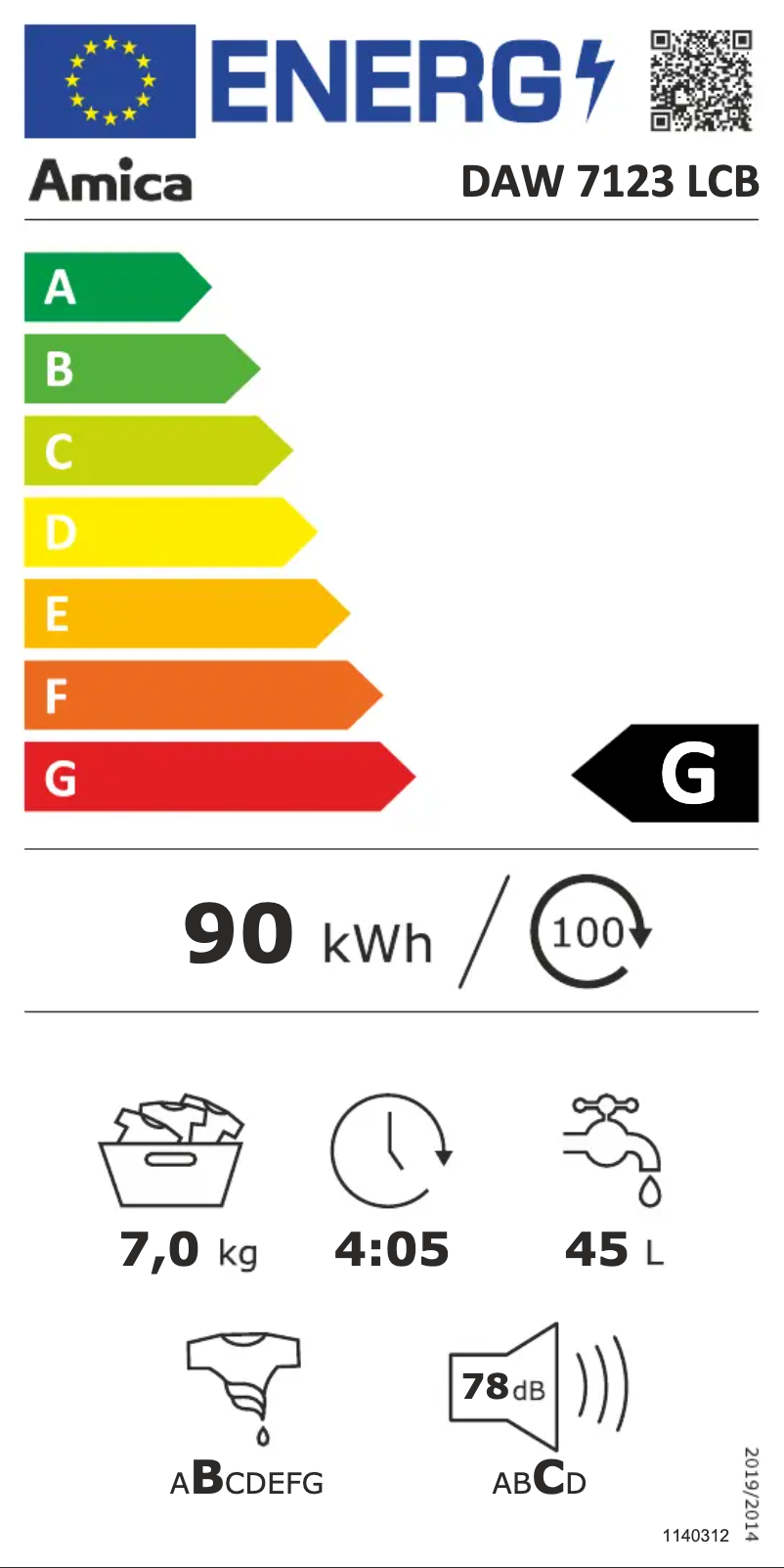 Image de la première page du manuel de l'appareil DAW7123LCB