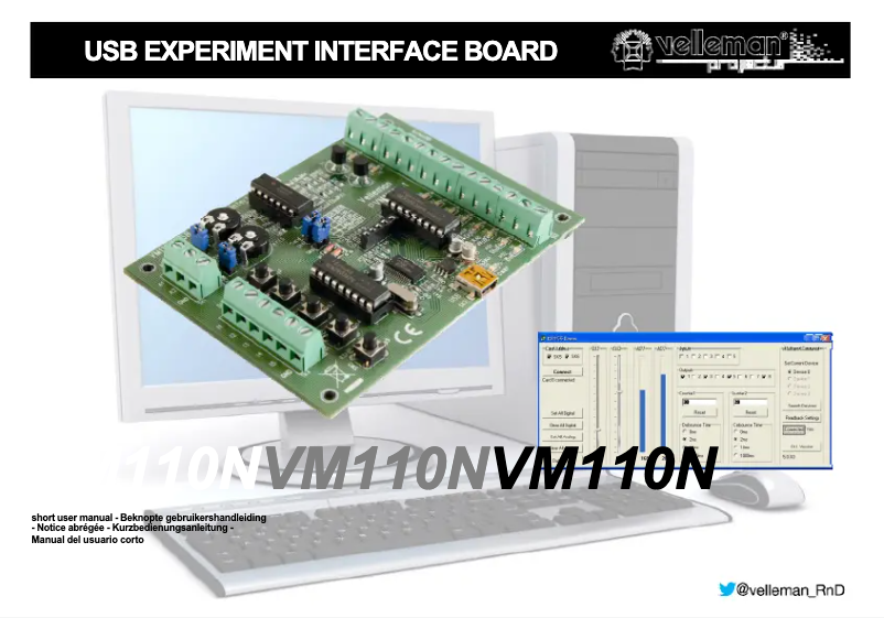 Page 1 de la notice Manuel utilisateur Velleman VM110N