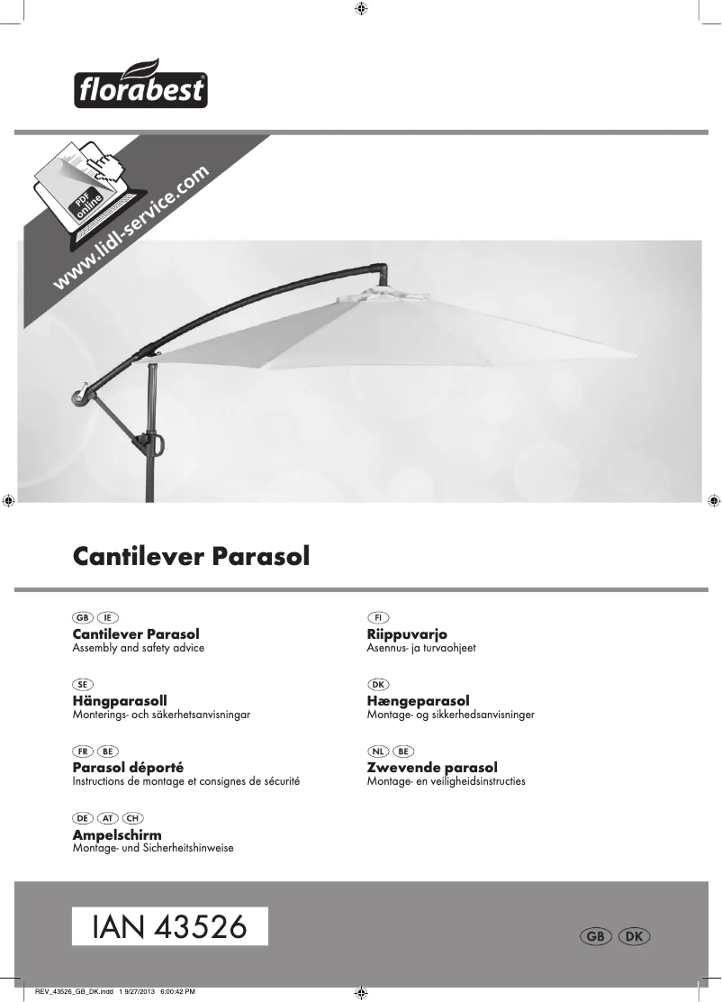 Page n°1 - Manuel utilisateur Florabest IAN 43526