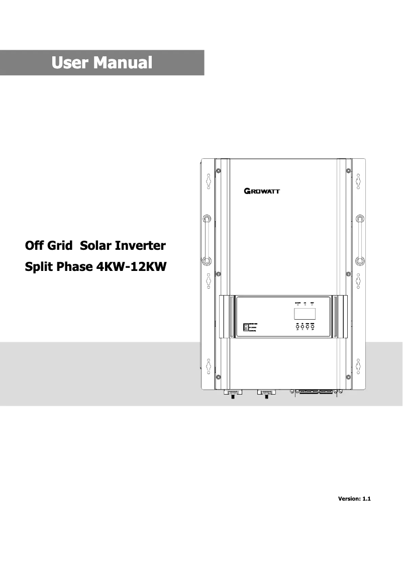 Image de la première page du manuel de l'appareil SPF 6000-18000T DVM