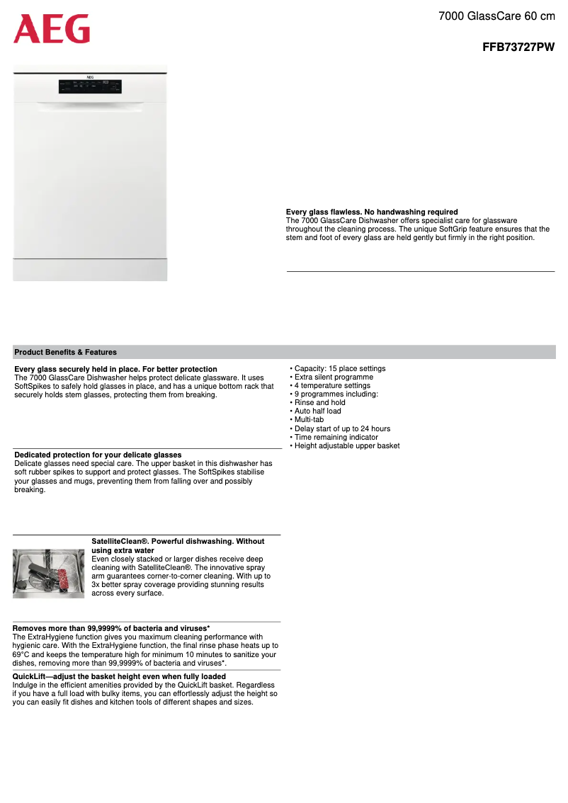 Imagen de la primera página del manual del dispositivo FFB73727PW