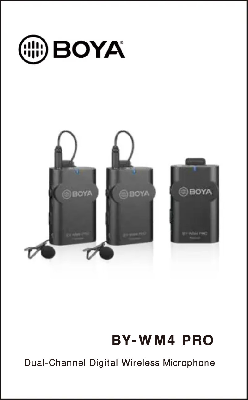 Page n°1 - Manuel utilisateur BOYA BY-WM4 PRO-RXD