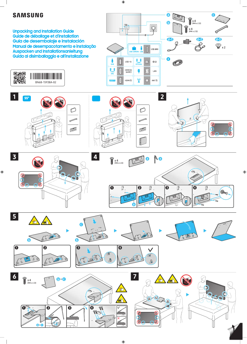 Page 1 de la notice Manuel utilisateur Samsung QN65QN800CP