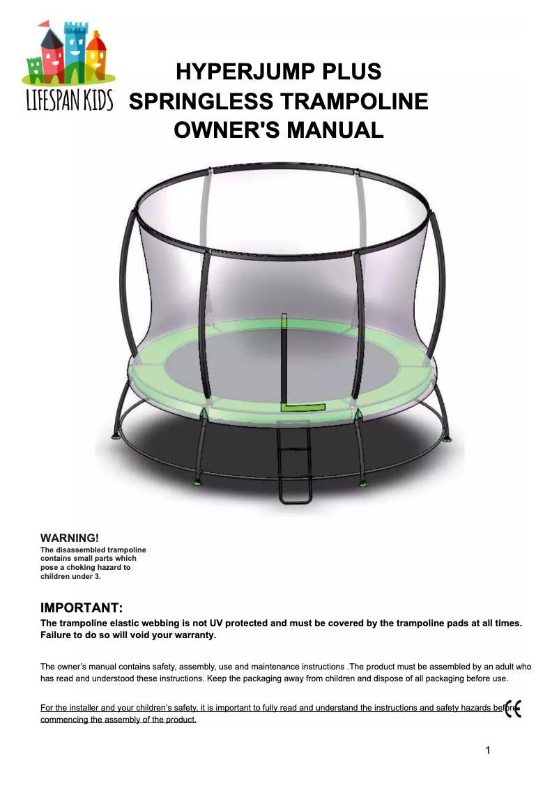 Image de la première page du manuel de l'appareil HyperJump Plus