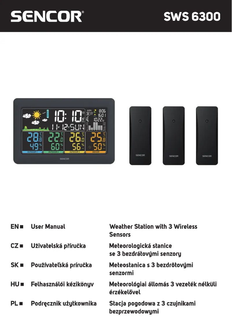 Página 1 del manual Manual de usuario Sencor SWS 6300
