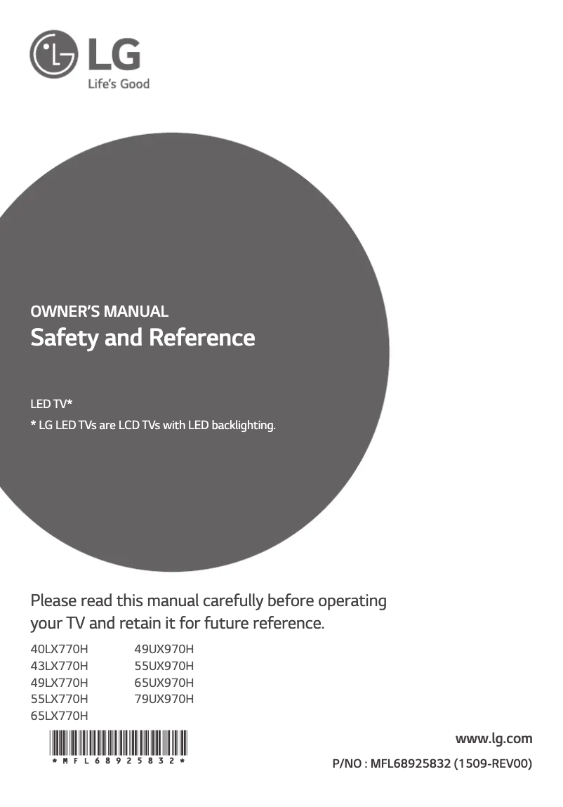 Página 1 del manual Manual de usuario LG 79UX970H