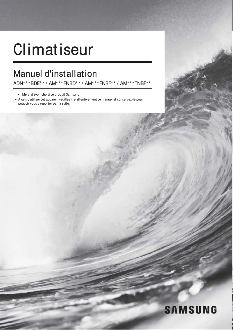 Image de la première page du manuel de l'appareil AM250TNBFEB