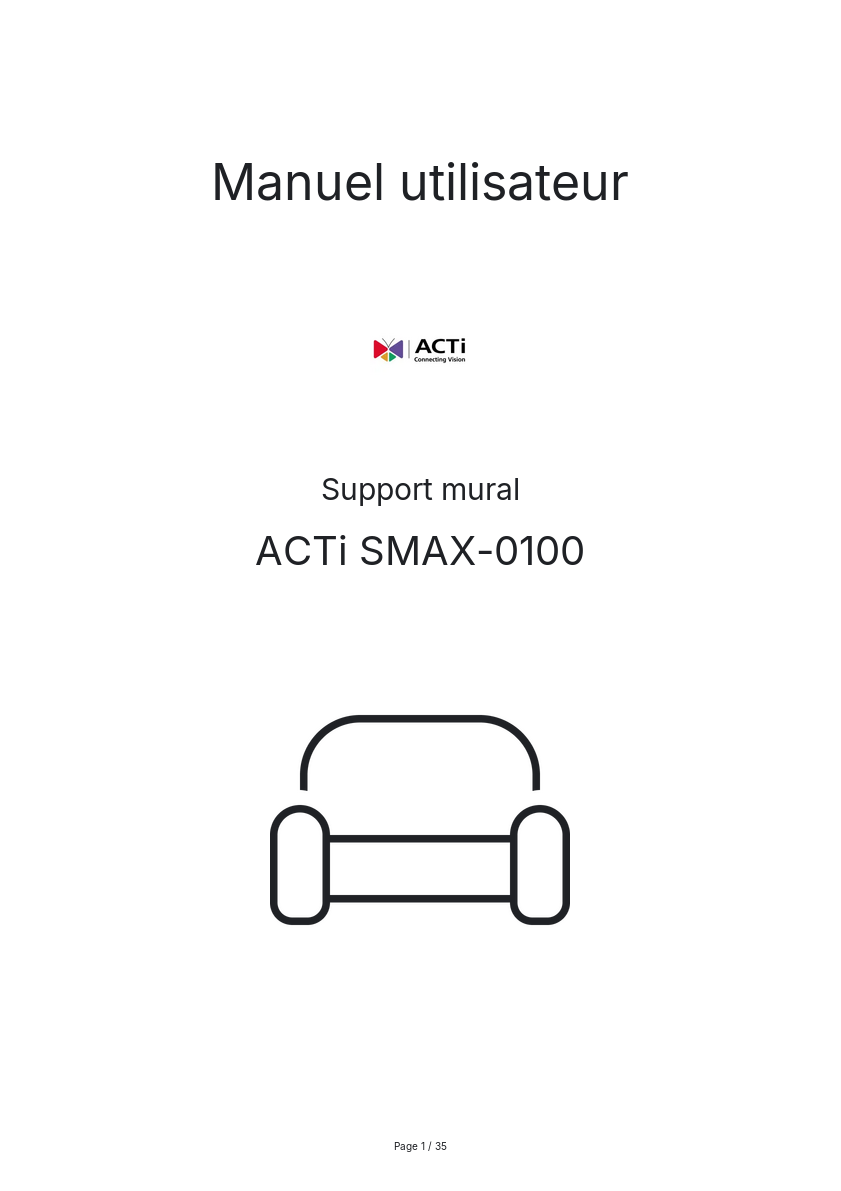 Page n°1 - Manuel utilisateur ACTi SMAX-0100