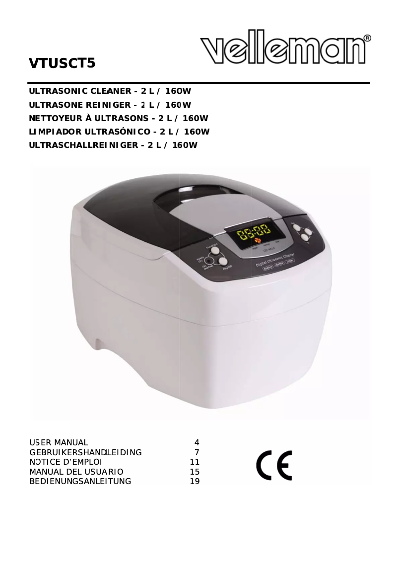 Image de la première page du manuel de l'appareil VTUSCT5