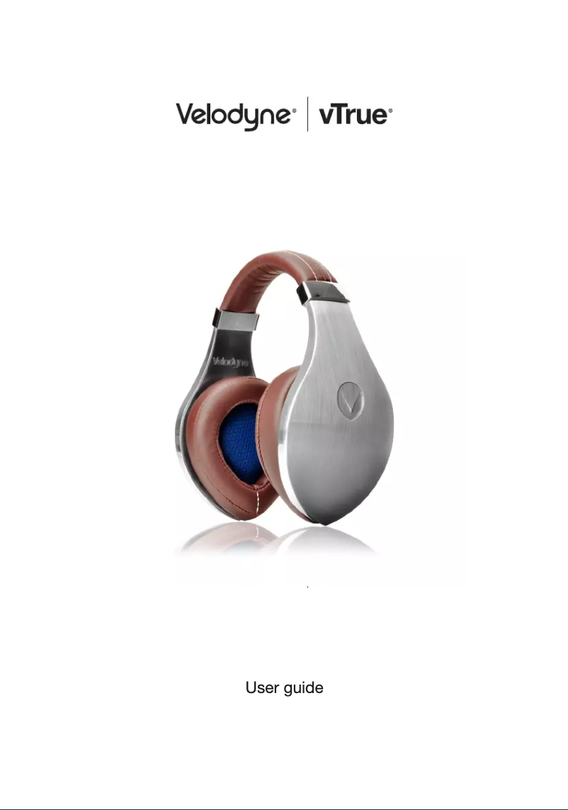 Page 1 de la notice Manuel utilisateur Velodyne VTrue Studio