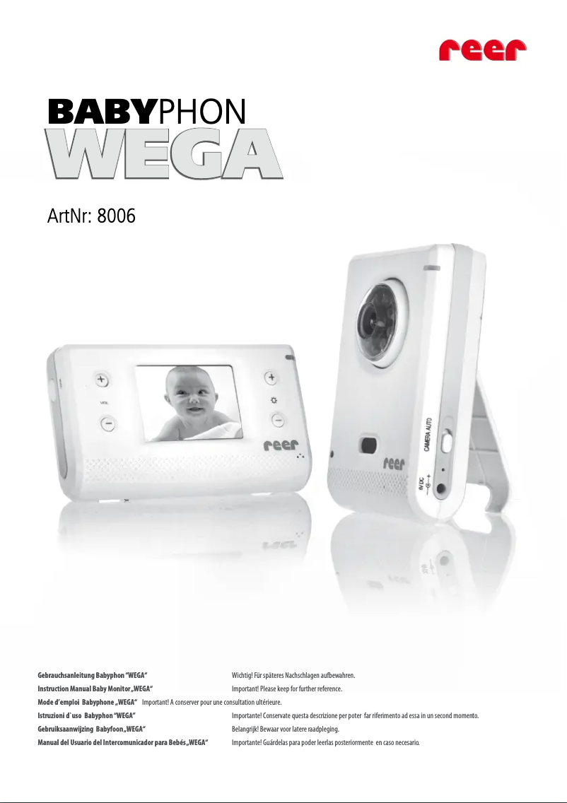 Page 1 de la notice Manuel utilisateur Reer Wega