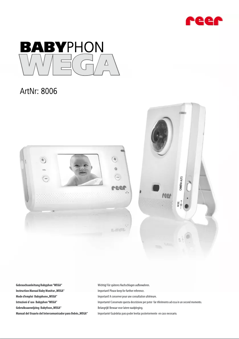 Page n°1 - Manuel utilisateur Reer Wega