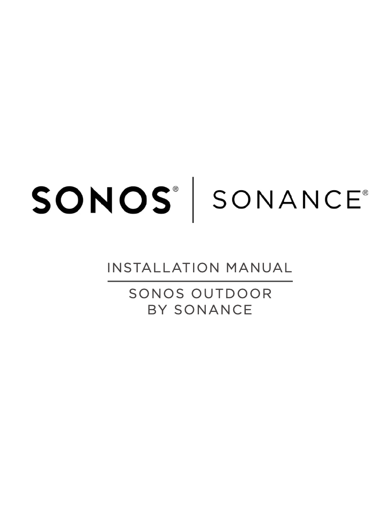 Page 1 de la notice Manuel utilisateur Sonos Outdoor by Sonance