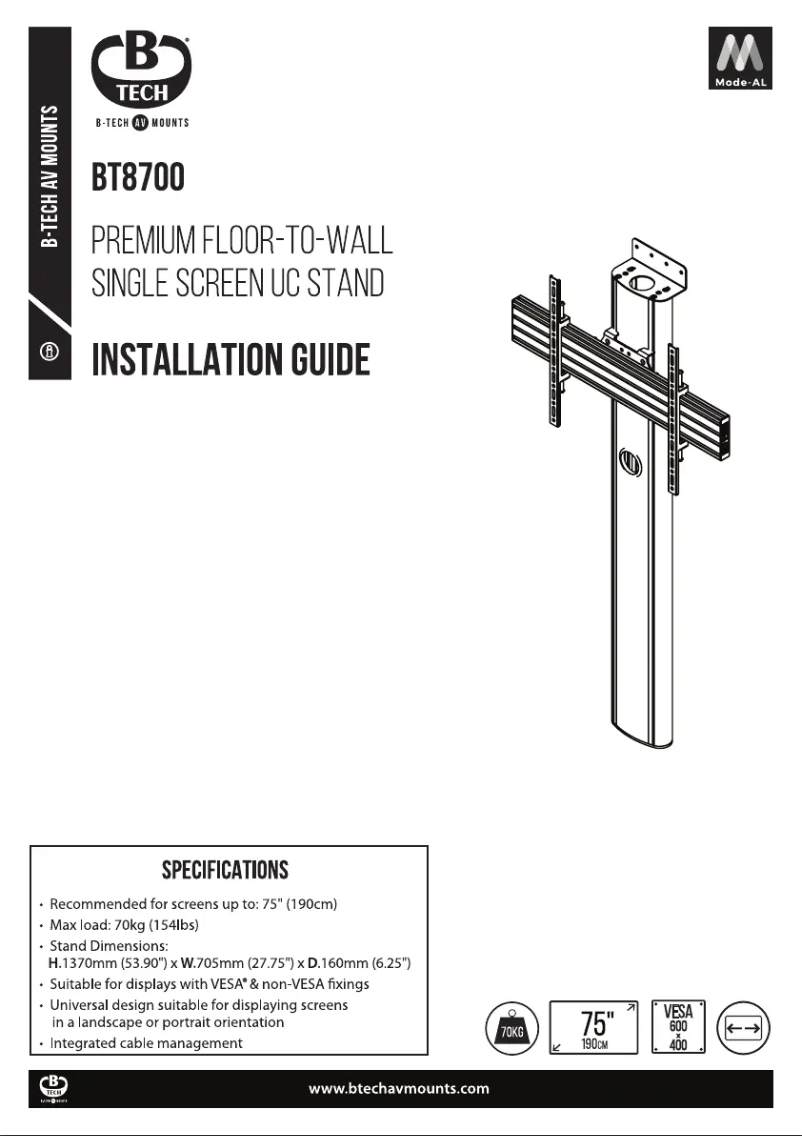 Image de la première page du manuel de l'appareil BT8700