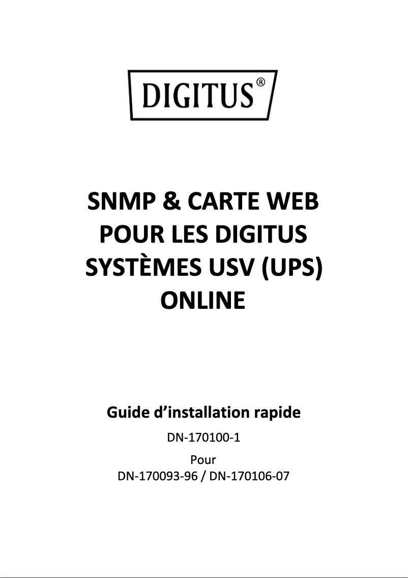 Página 1 del manual Manual de usuario Digitus DN-170100