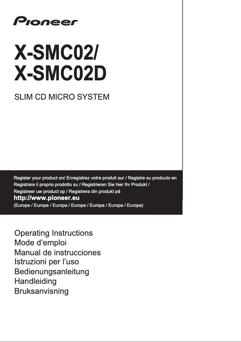 Image de la première page du manuel de l'appareil X-SMC02